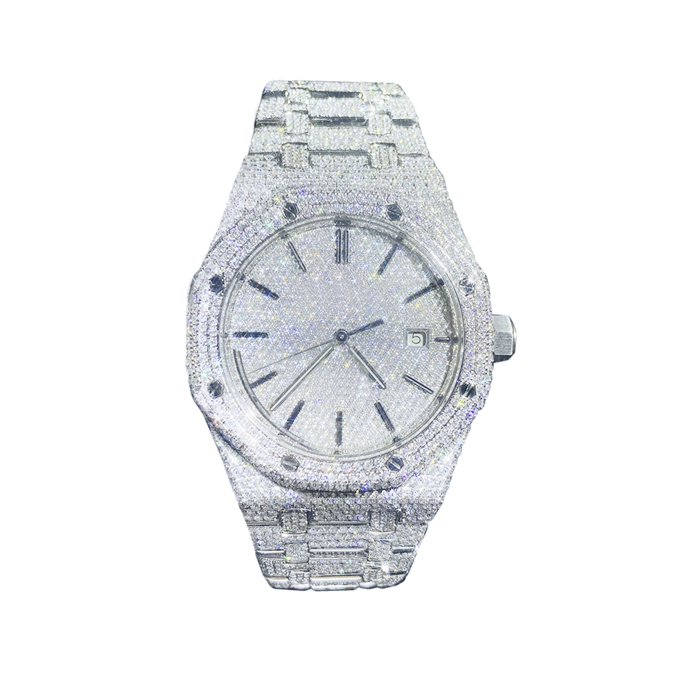 Top Quality Patek Philippe Moissanite Stainless Steel Wrist Watch for Men - ‎ Moissanite Jewelry 