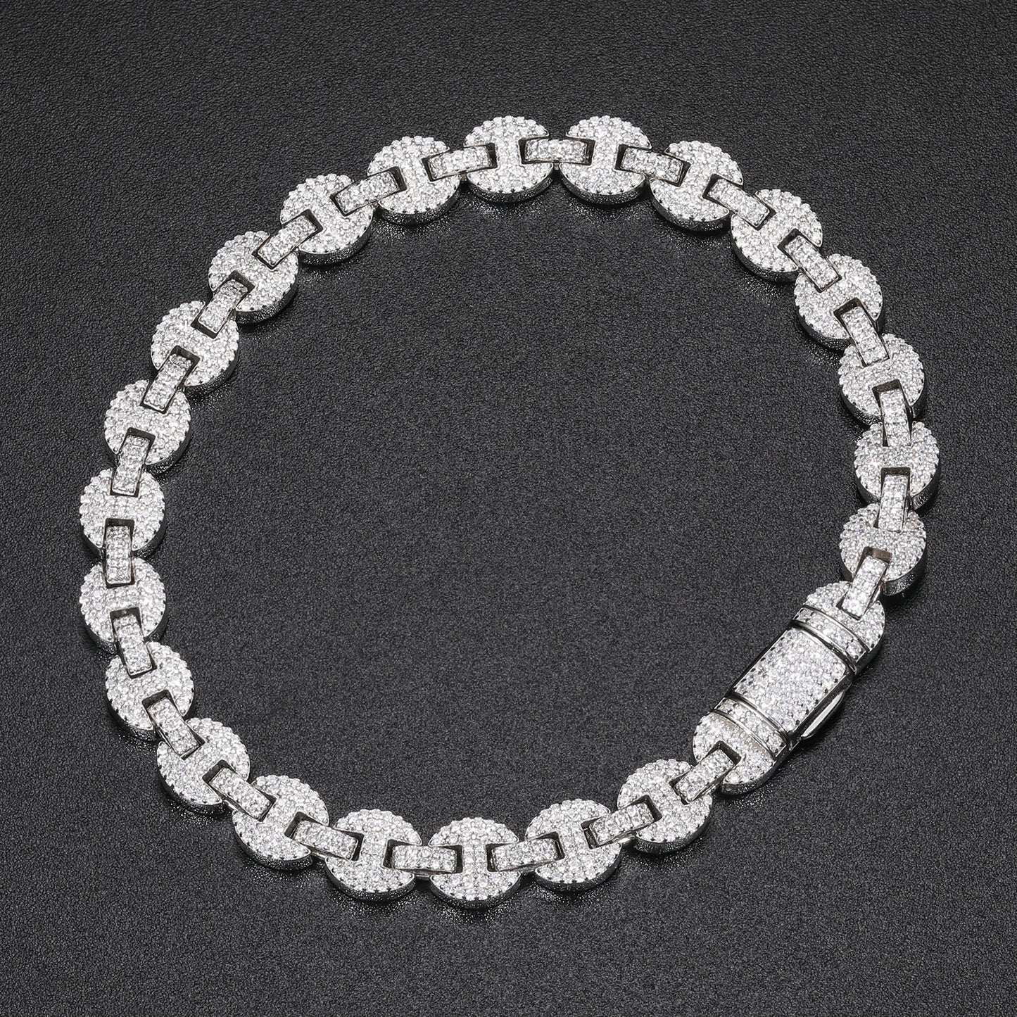 VVS Moissanite Iced Out Guci Link Chain Bracelet – 925 Sterling Silver - ‎ Moissanite Jewelry 