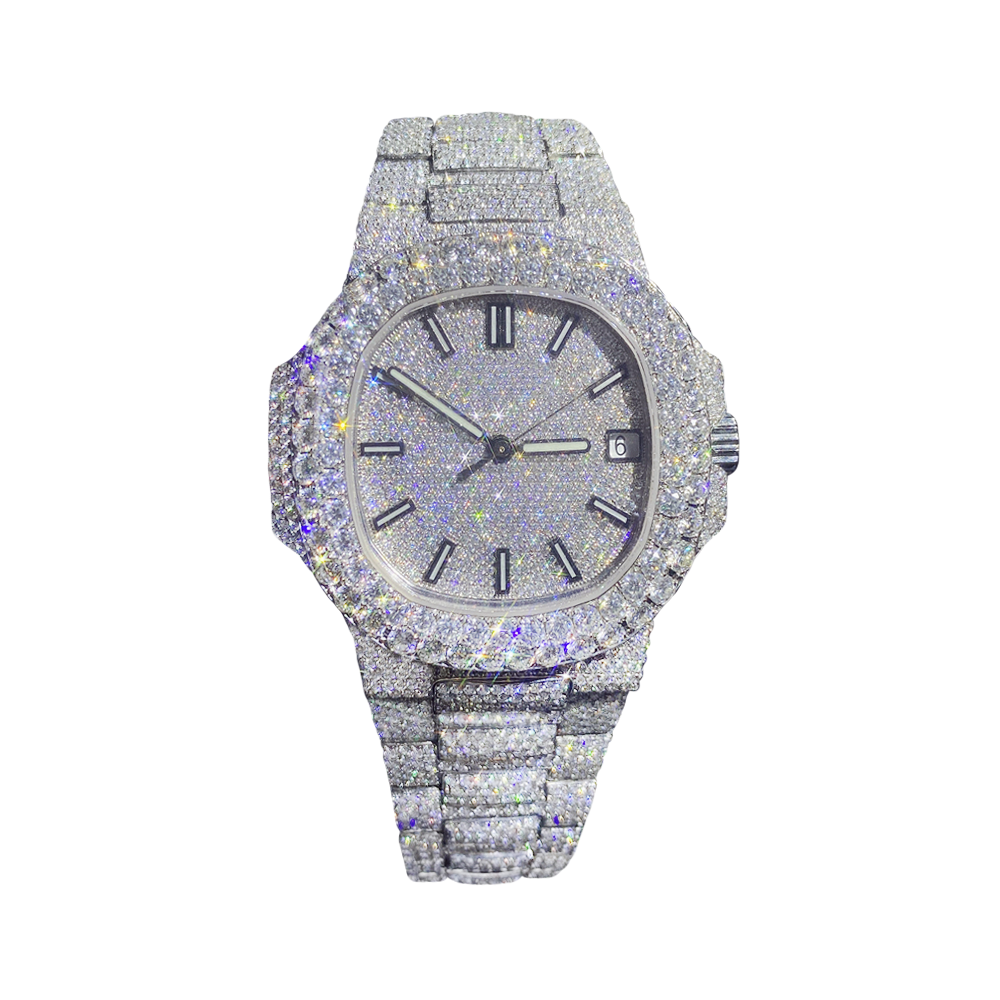 Top Quality Patek Philippe Moissanite Stainless Steel Wrist Watch for Men - ‎ Moissanite Jewelry 