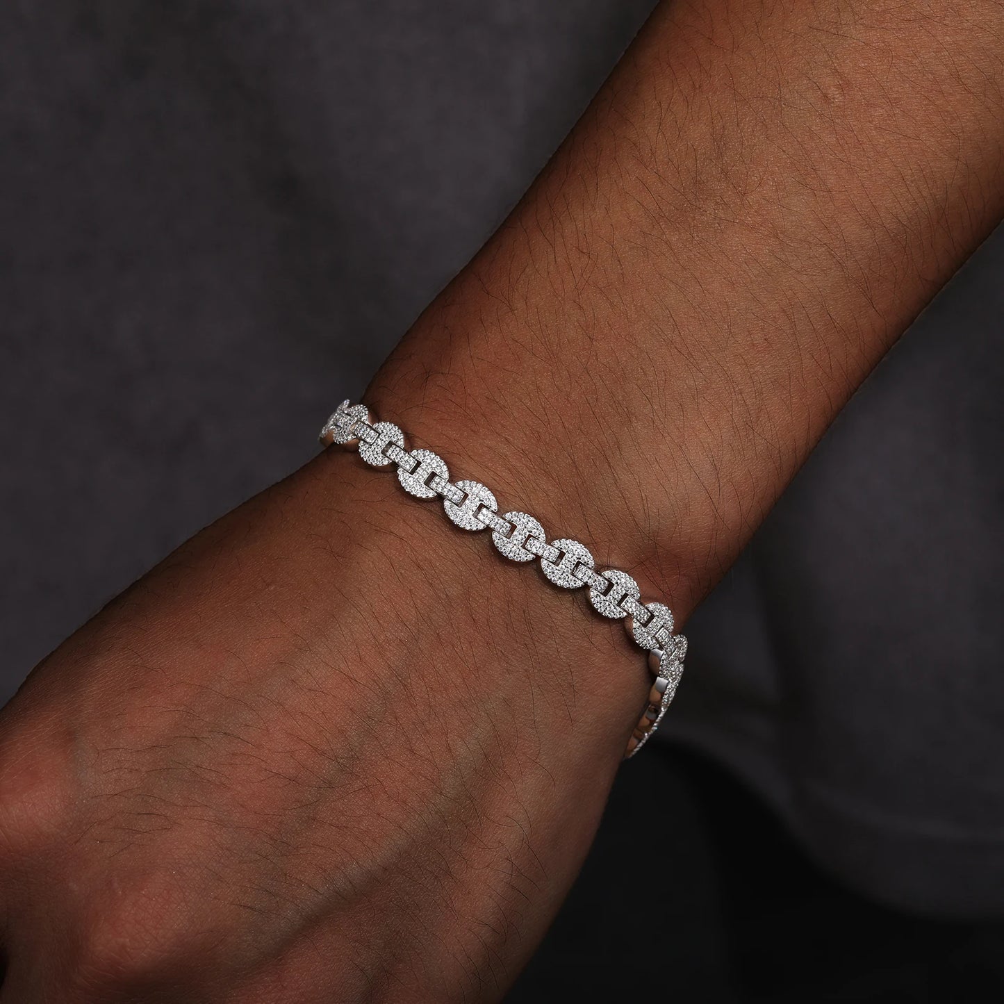 VVS Moissanite Iced Out Guci Link Chain Bracelet – 925 Sterling Silver - ‎ Moissanite Jewelry 