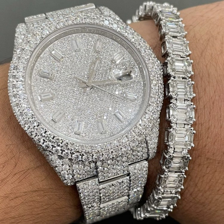 VVS Moissanite Iced Out Watches - ‎ Moissanite Jewelry 