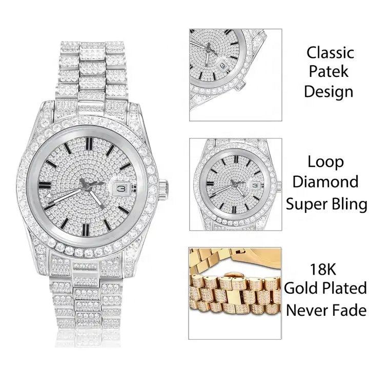 VVS Moissanite Iced Out Watches - ‎ Moissanite Jewelry 