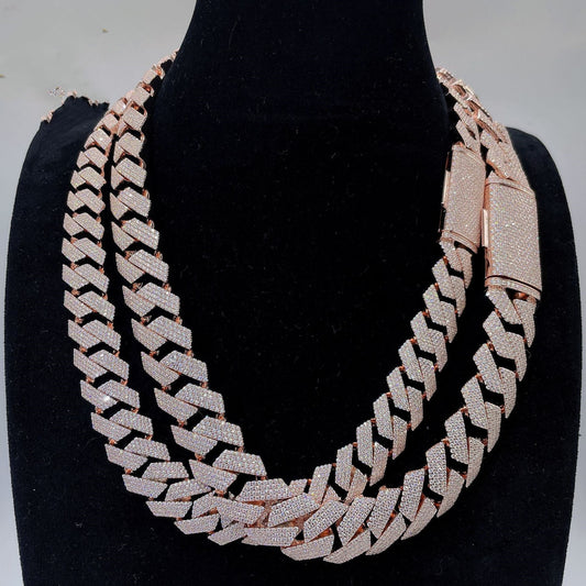 Moissanite Cuban Link Chain Necklaces S925 Silver - ‎ Moissanite Jewelry 